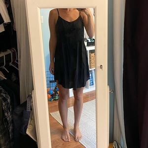 Black spaghetti strap dress